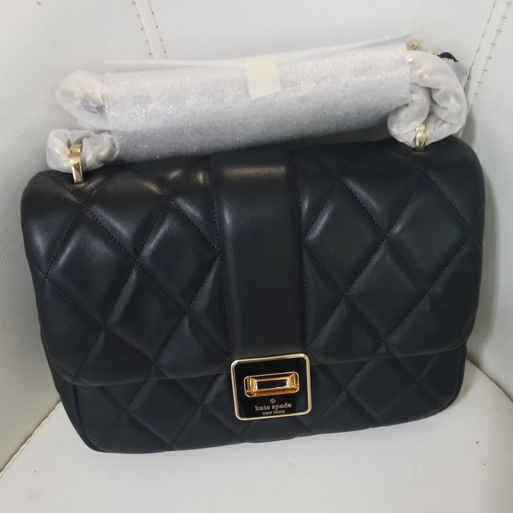 Kate Spade Quilted Black Shoulder Bag - Picture 2 of 6
